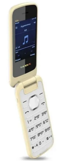 Мобильный телефон Texet TM-325, 32 Мб, Бежевый, Dual micro-SIM детальное изображение - 2