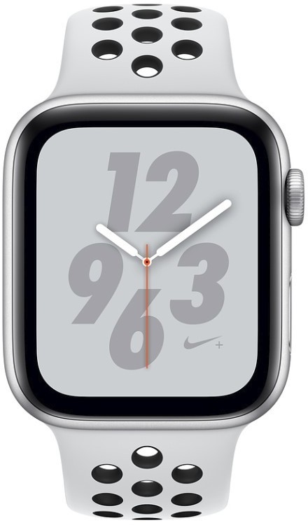 Умные часы Apple Watch Nike+ Series 4 40 мм, GPS, Silver Aluminium Case with Summit White/Black Nike Sport Band, Серебристый/Белый детальное изображение - 2