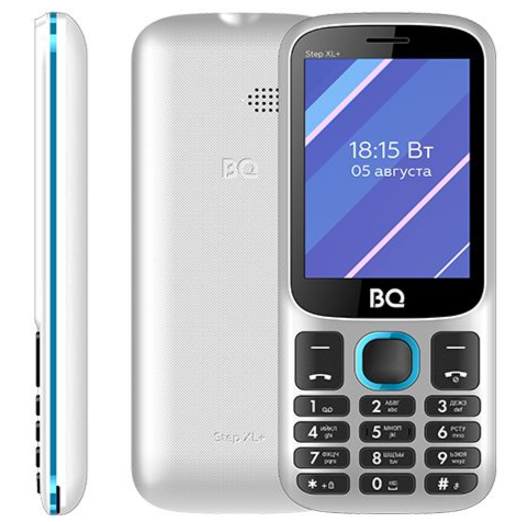 Мобильный телефон BQ 2820 Step XL+, 32 Мб, Белый/Голубой, Dual mini-SIM детальное изображение - 2