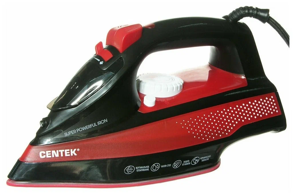Утюг Centek CT-2345, Черный/Красный детальное изображение - 2