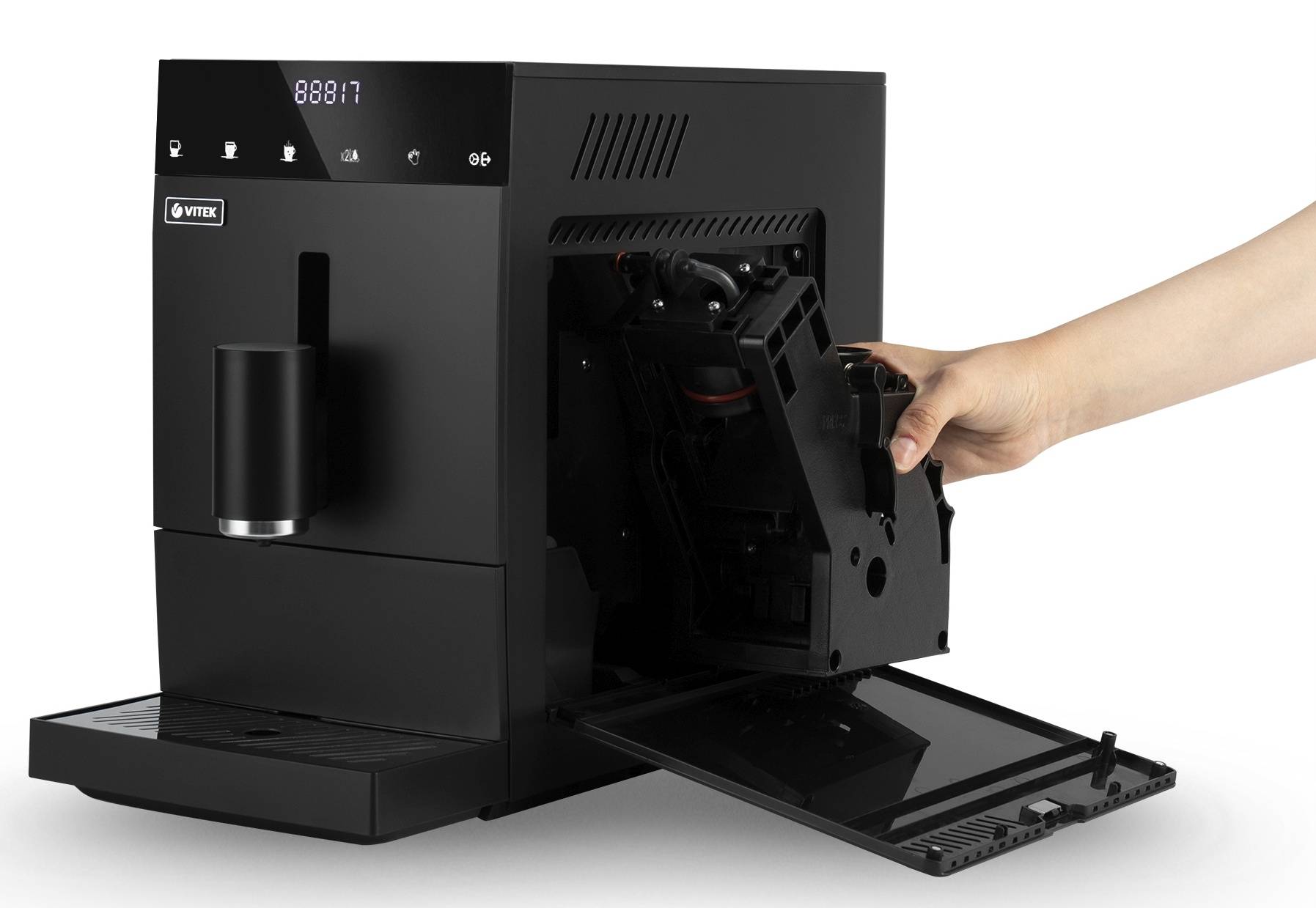 Кофемашина Vitek Metropolis VT-8700, Черный детальное изображение - 8