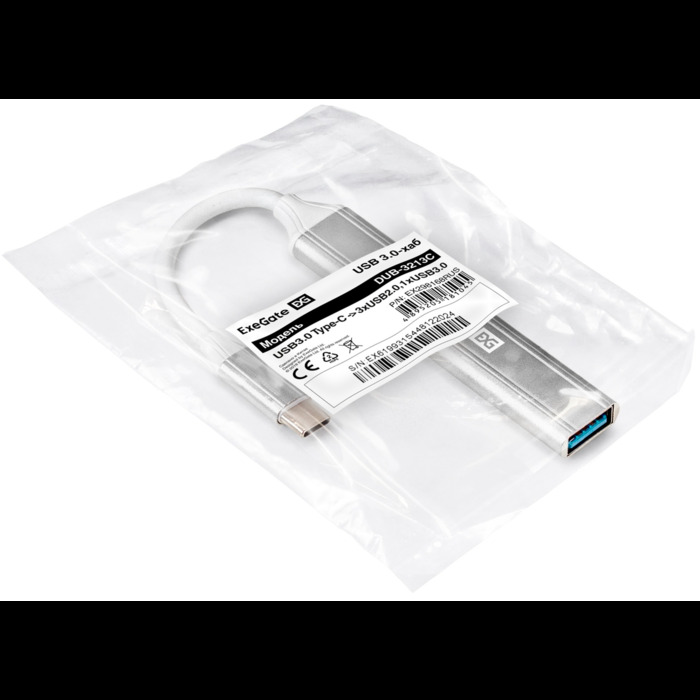 USB-концентратор ExeGate DUB-3213C, Серебряный №3