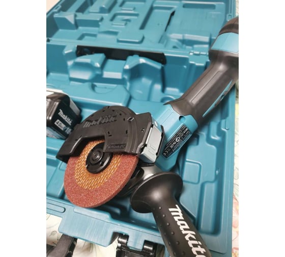 Аккумуляторная угловая шлифмашина Makita LXT DGA504RME, 125 мм, 8500 об/мин детальное изображение - 11