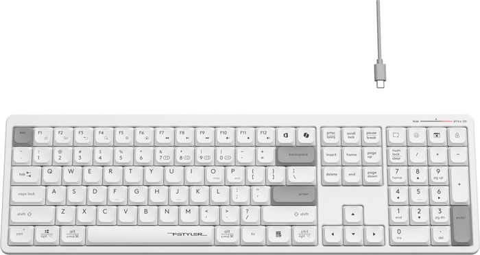 Клавиатура A4Tech Fstyler FBX55C, Белый №10