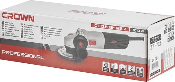 Угловая шлифовальная машина CROWN CT13502-125R, 125 мм, 11000 об/мин, 1010 Вт детальное изображение - 9