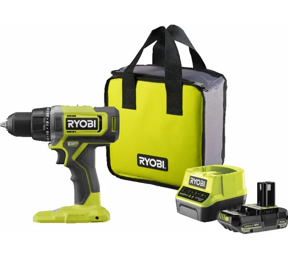Аккумуляторная дрель-шуруповерт Ryobi RDD18-1C20S 5133005519, 18 В, 52 Нм, 2 А·ч  детальное изображение - 1