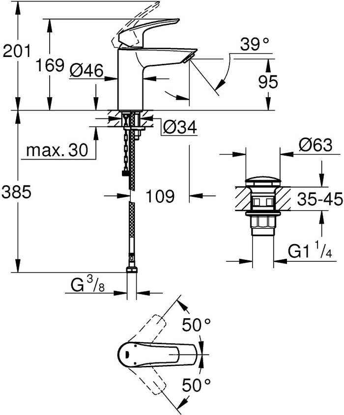 Смеситель Grohe Eurosmart 23988003 №5