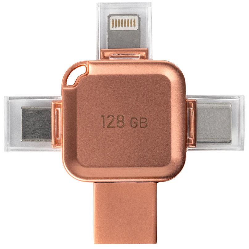 USB Flash накопитель SmartBuy MC15A Metal Quad (SB128 ГБMC15A) 128 ГБ, розовый детальное изображение - 1