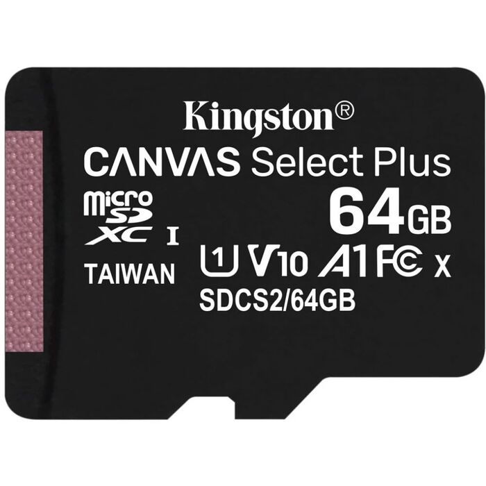 Карта памяти Kingston Canvas Select Plus MicroSD (SDCS2/64GBSP), 64 Гб №1