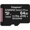 Карта памяти Kingston Canvas Select Plus MicroSD (SDCS2/64GBSP), 64 Гб вариант - 1