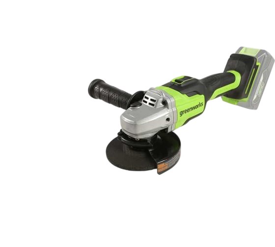 Угловая шлифовальная машина GreenWorks GD24AG, 24V, б/щет 1x4Ач,ЗУ, коробка 3200207VUB, 125 мм, 10500 об/мин,  детальное изображение - 1
