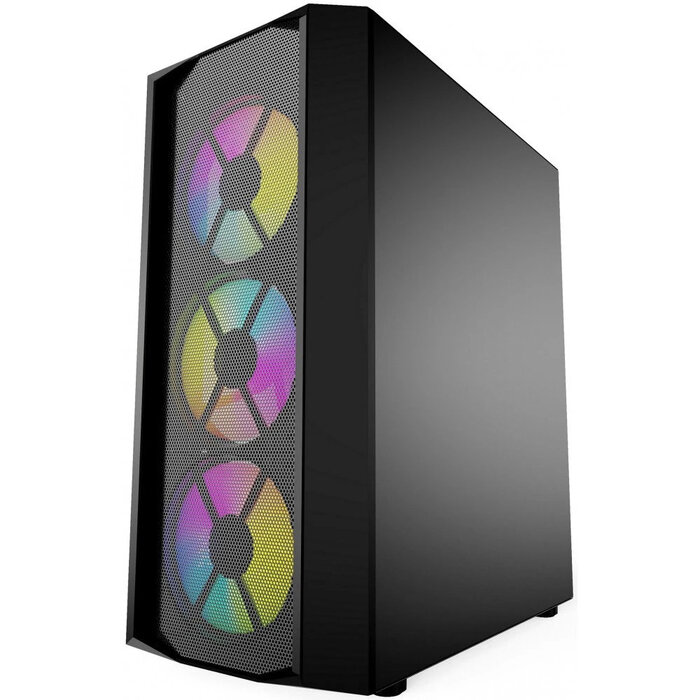Корпус Powercase Rhombus X3 Mesh LED, Черный №2