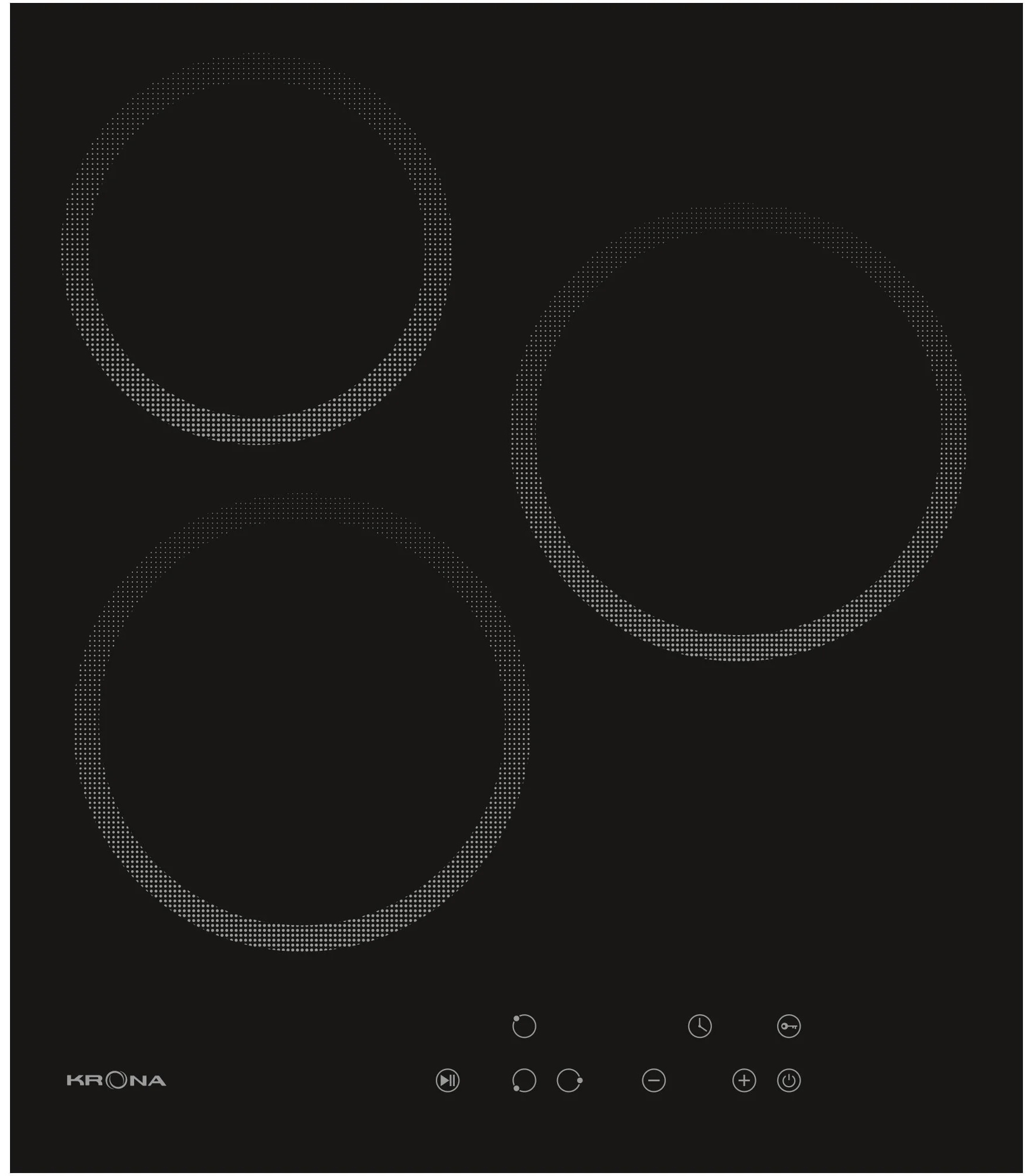 Варочная поверхность Krona CORSO 45 BL, Черный детальное изображение - 1
