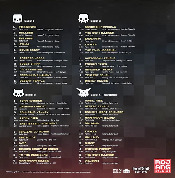 Виниловая пластинка OST – Various – Minecraft Dungeons: Lower Levels – Red, Orange, Yellow, Purple – 4LP детальное изображение - 2