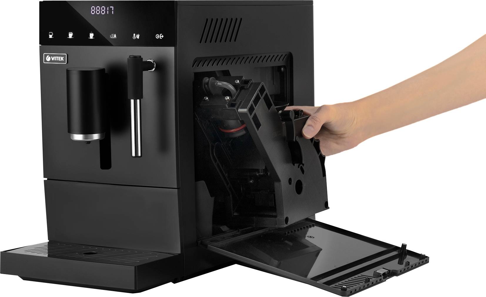 Кофемашина Vitek Metropolis VT-8701, Черный детальное изображение - 5