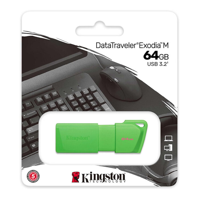 USB Flash накопитель Kingston DataTraveler Exodia M Neon (KC-U2L64-7LG) 64 ГБ, зеленый №4