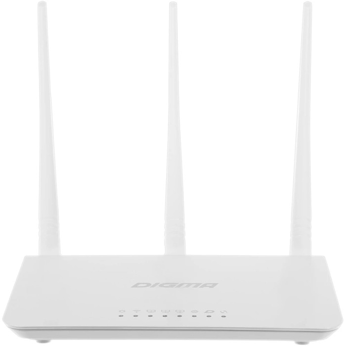 Wi-Fi маршрутизатор (роутер) Digma DWRN302, Белый №1