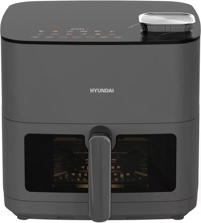 Аэрогриль Hyundai HYF-9085, 8 л, 2000 Вт, Черный №2