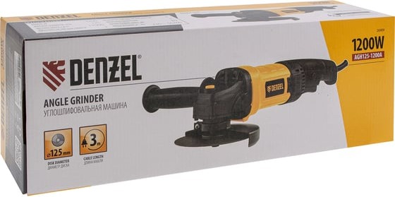 Шлифовальная угловая машина Denzel AGH125-1200A 26909, 125 мм, 11000 об/мин, 1200 Вт детальное изображение - 9