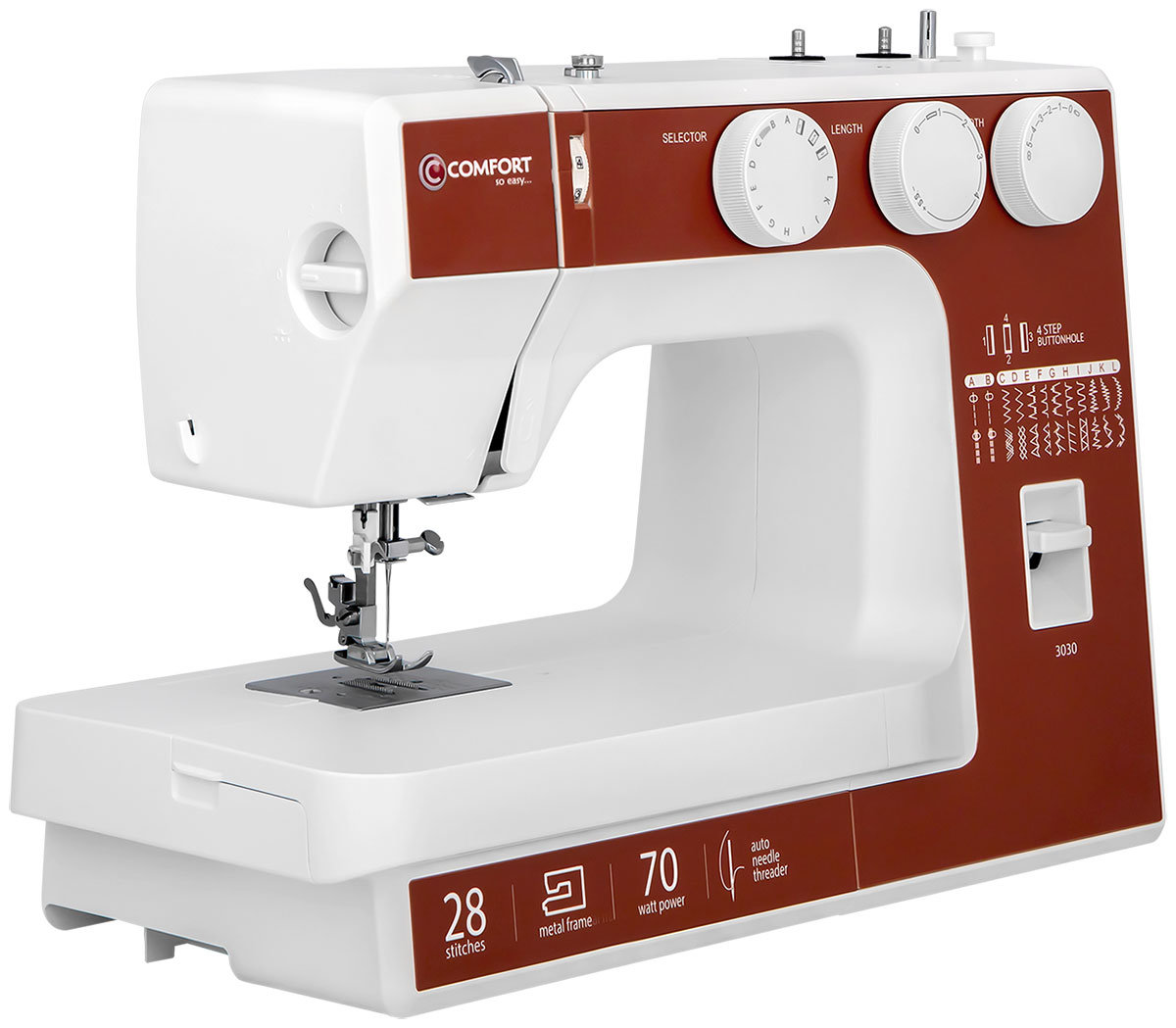 Швейная машина Comfort 3030, Коричневый детальное изображение - 2