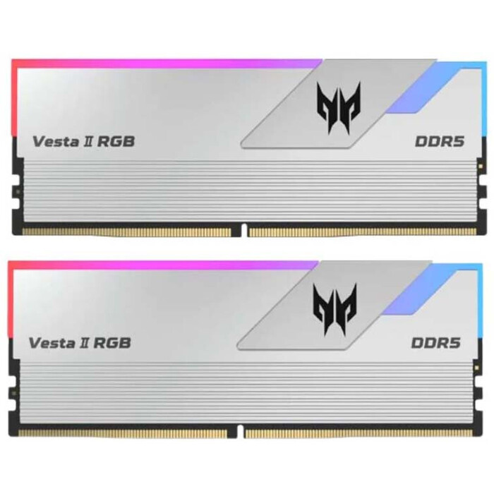 Оперативная память Acer Predator Vesta II Silver RGB DDR5 6400MHz, BL.9BWWR.365, 2x32 Гб KIT, 64 Гб №1