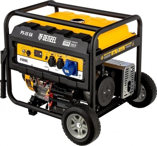 Генератор бензиновый Denzel PS 55 EA 946874, 5 кВт, Желтый детальное изображение - 4