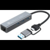 USB-концентратор Digma DHUB-LAN-4PORT, Серый вариант - 2