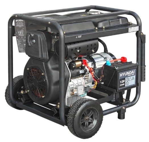 Генератор дизельный с воздушным охлаждением HYUNDAI DHY 10000LE-3, открытый, 8 кВт, Черный детальное изображение - 6