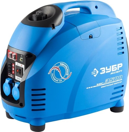 Генератор бензиновый ЗУБР ЗИГ-3500, 3 кВт, Синий детальное изображение - 1