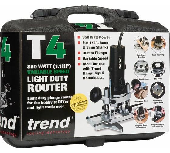 Фрезер TREND T4EK EURO, 850 Вт, Черный детальное изображение - 9