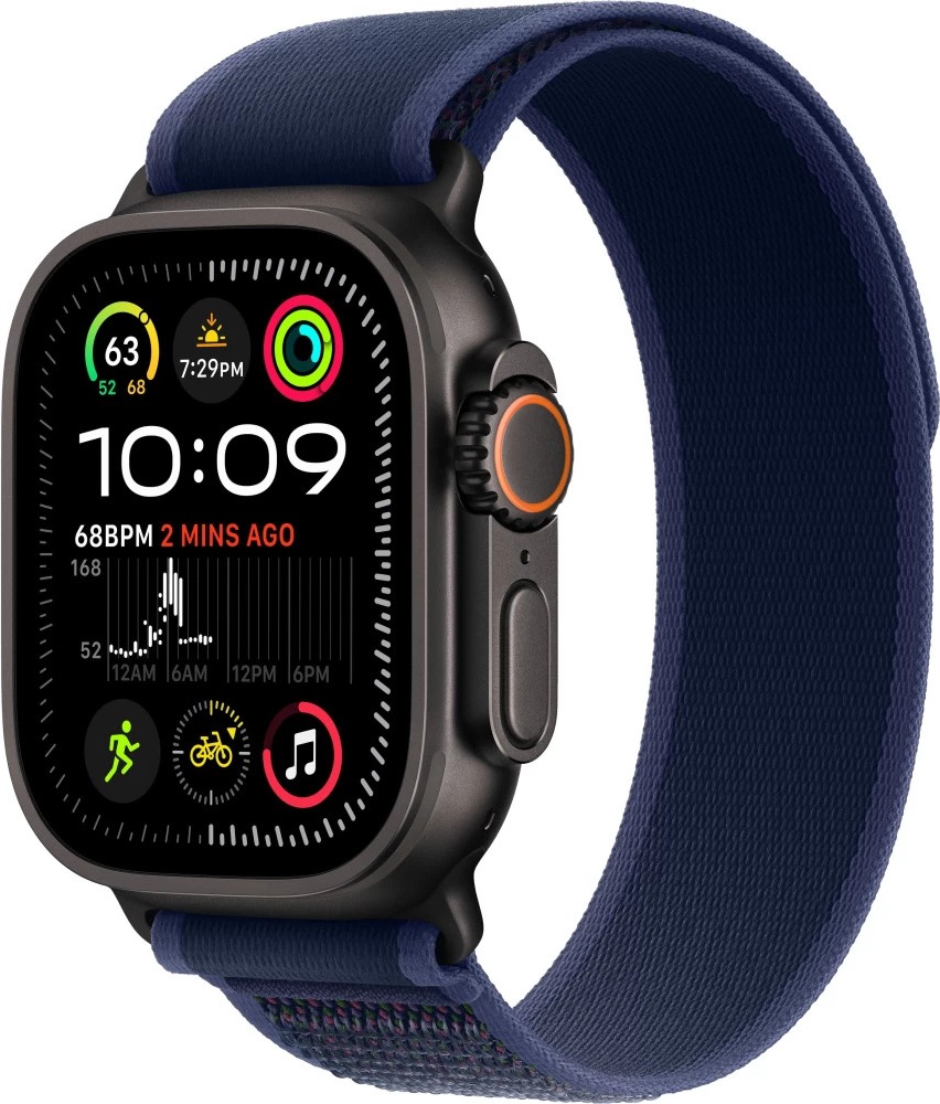Умные часы Apple Watch Ultra 2 2024, 49 мм, Black Titanium Case with Blue Trail Loop, Черный детальное изображение - 1