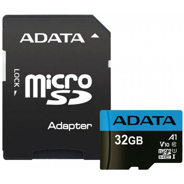Карта памяти ADATA Premier MicroSD + SD адаптер (AUSDX128GUICL10A1-RA1), 128 Гб №1