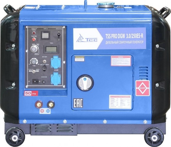 Сварочный генератор ТСС PRO DGW 3.0/250ES-R 022834, 2.8 кВт, Синий детальное изображение - 3