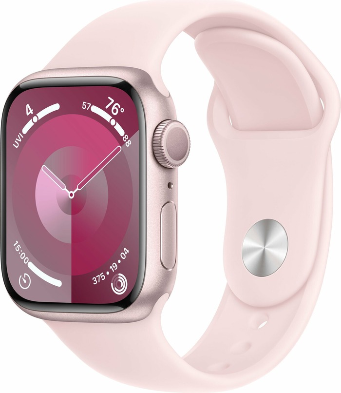 Умные часы Apple Watch Series 9 Pink Aluminium Case, Pink Sport Band 45 мм, Розовый №1