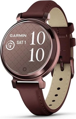 Смарт-часы Garmin Lily 2 Classic, 35 мм, с безелем цвета кремовое золото, коричневый кожаный ремешок детальное изображение - 2