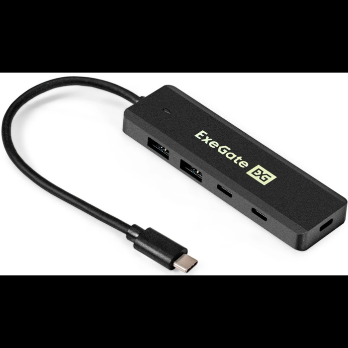 USB-концентратор ExeGate DUB-2C2P/5G, Черный №1