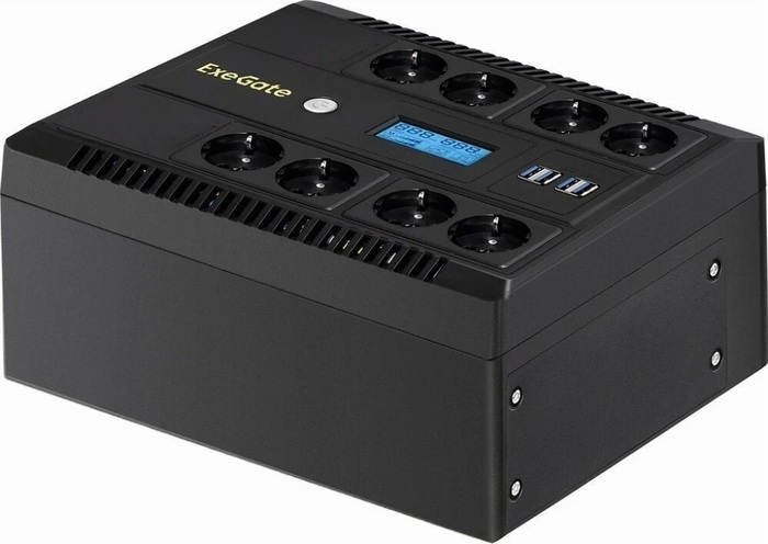 ИБП ExeGate NEO Smart LHB-1000.LCD.AVR.8SH.CH.USB №1