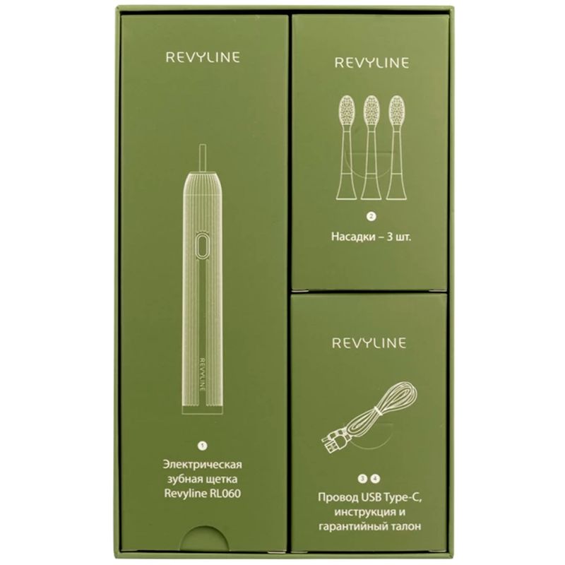 Зубная щётка Revyline RL 060, Зеленый детальное изображение - 5