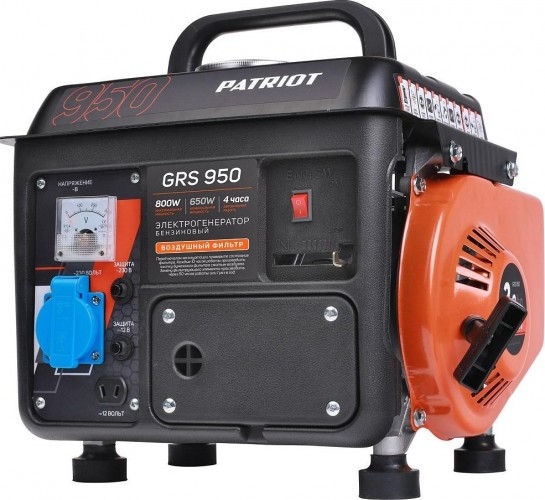 Генератор бензиновый PATRIOT GRS 950 476102219, 0.65 кВт, Черный детальное изображение - 2