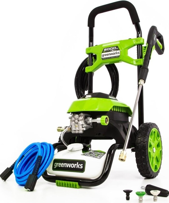 Автомойка GREENWORKS GHP2000, 1.8 кВт, 140 бар, Зеленый №2