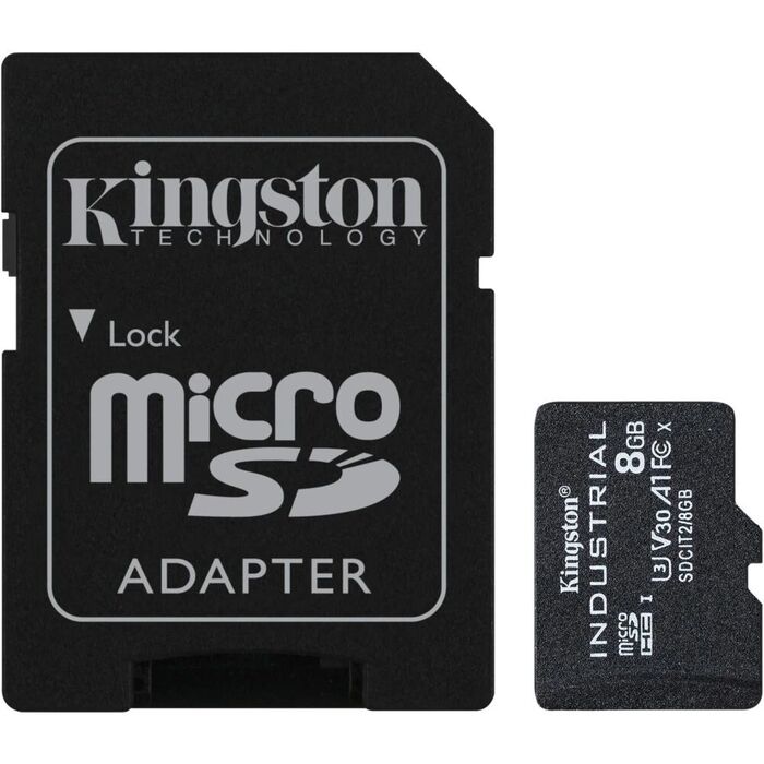 Карта памяти Kingston MicroSD + SD адаптер (SDCIT2/8GB), 8 Гб №1
