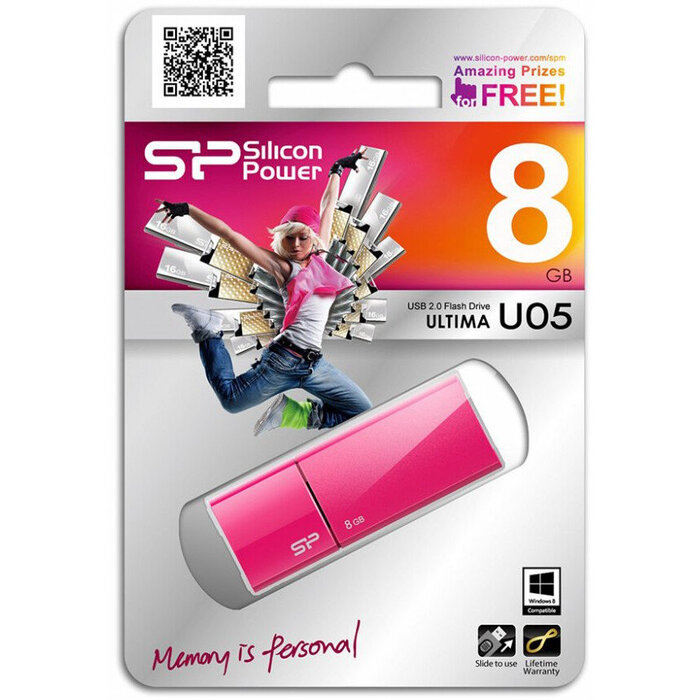USB Flash накопитель Silicon Power Ultima U05 (SP008 ГБUF2U05V1H) 8 ГБ, розовый №3