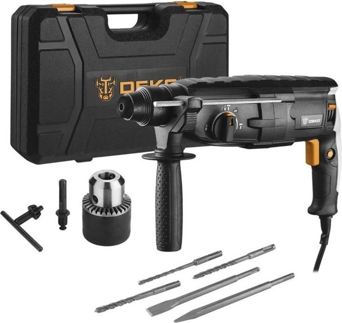 Перфоратор DEKO DKH950W с набором из 5 буров, 1050 Вт, 3.2 Дж, 4860 уд/мин №1