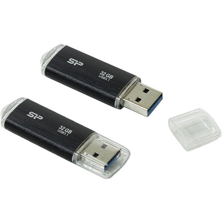 USB Flash накопитель Silicon Power Blaze B02 (SP032 ГБUF3B02V1K) 32 ГБ, черный детальное изображение - 1