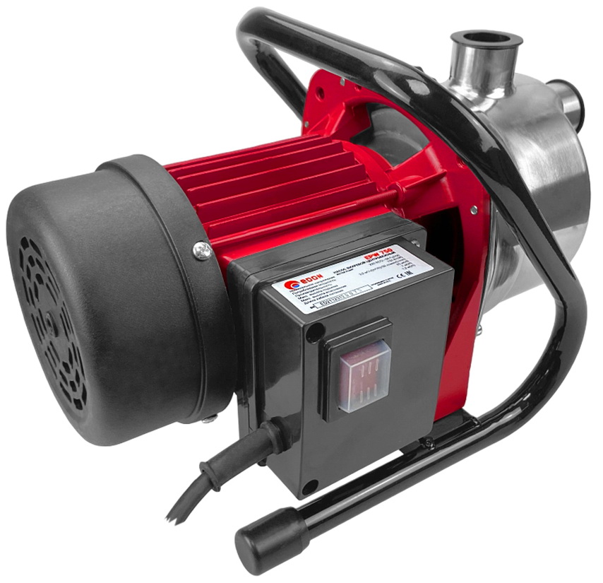 Насос вихревой центробежный Edon EPW 750, 50 л/мин, 25 мм, напор 35 м, d=25 мм, 750 Вт, Красный детальное изображение - 1