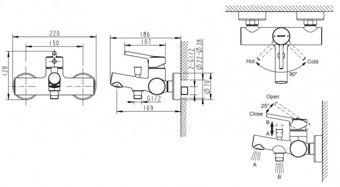 Смеситель Bravat Palace F6172217CP-01 №2