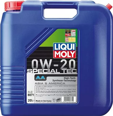 Моторное масло Liqui Moly Special Tec AA 0W-20, 20 л детальное изображение - 1