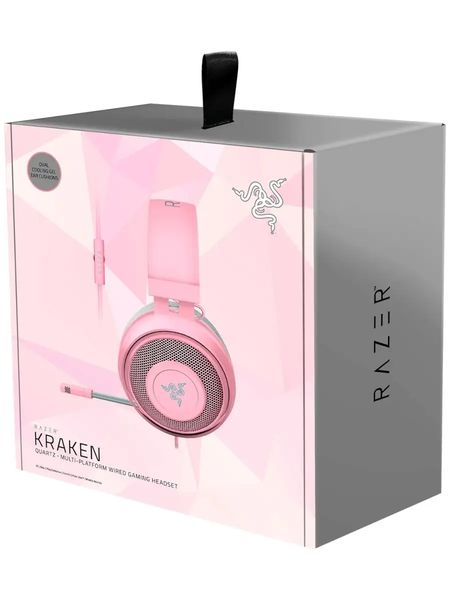 Проводные наушники Razer Kraken Multi-Platform, Розовый детальное изображение - 4