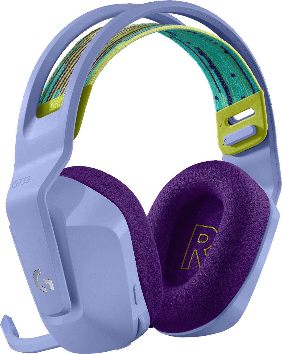 Игровые наушники Logitech G733, Фиолетовый детальное изображение - 2