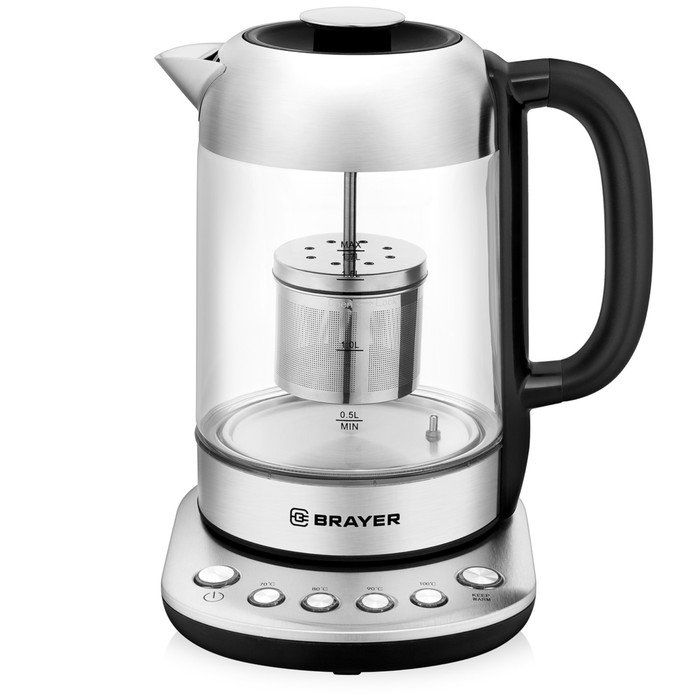 Электрический чайник Brayer BR1028 1.7 л, Серебристый детальное изображение - 2
